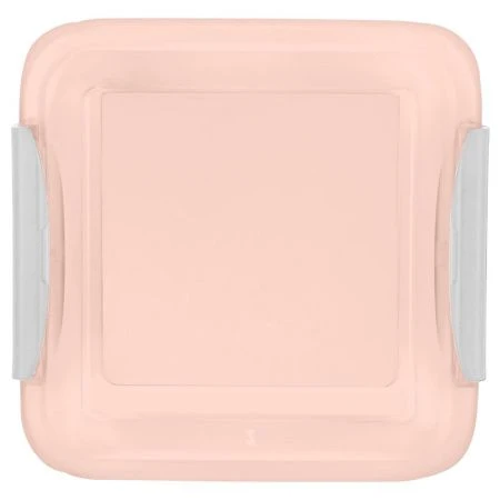 Контейнер пищевой 500мл пластик Helsinki с защёлками квадратный персиковая карамель (23)