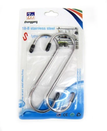 Набор крючков для рейлинга хром 2шт. JC-345 JX-724(2pcs) (360)