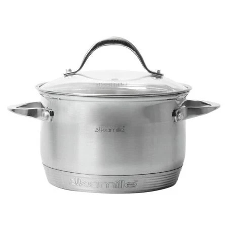 Кастрюля 2,1л нерж.сталь стекл.крышка 16см, 7-слойное дно, арт. 4717S  (8)