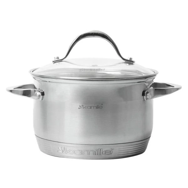 Кастрюля 2,1л нерж.сталь стекл.крышка 16см, 7-слойное дно, арт. 4717S  (8)