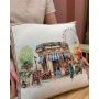 Наволочка декоративная 45*45см гобелен ВЕСЕННИЙ ПАРК Париж Колесо