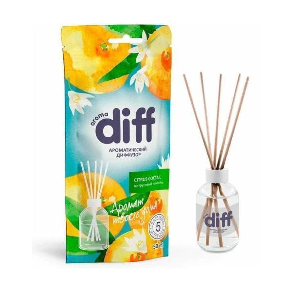 Аромадиффузор 50мл DIFF CITRUS COCTAIL Цитрусовый коктейль D10301 (10)