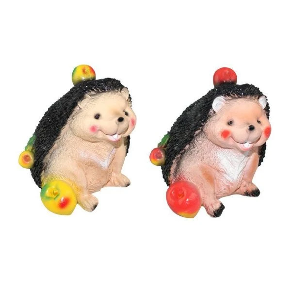 Фигура садовая ЕЖ с яблоками h28см гипс