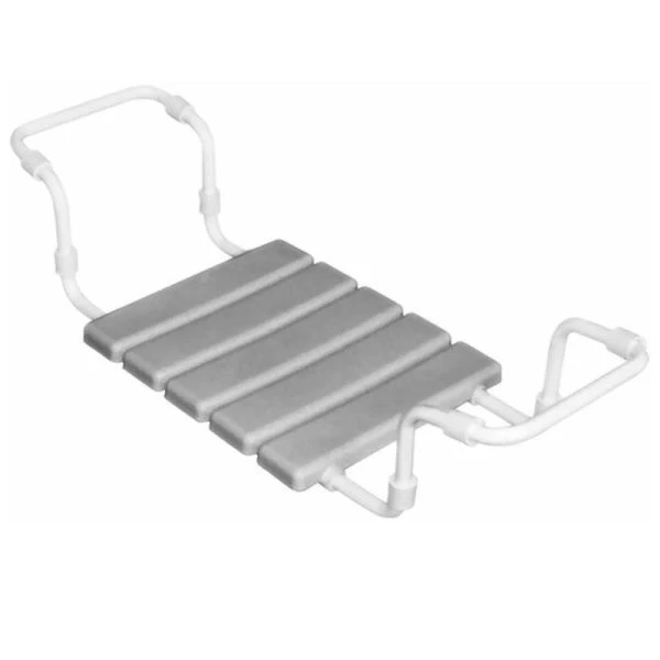 Сиденье для ванны 37*30см металл/пластик серое (6)