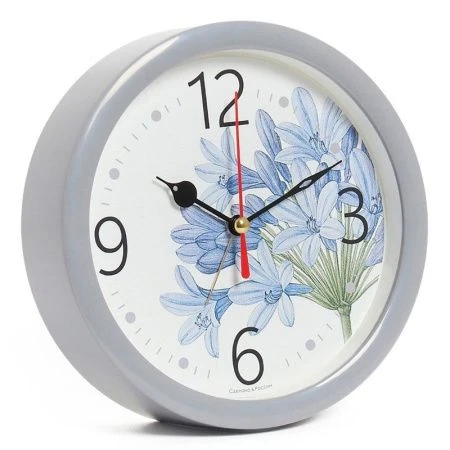 Будильник 15см кварц РУБИН Агапантус светло-серый (20)