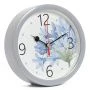 Будильник 15см кварц РУБИН Агапантус светло-серый (20)