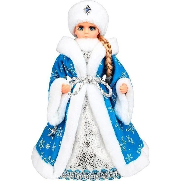 Внучка деда мороза в голубой шубе, с мелодией, 40 см Т-6821