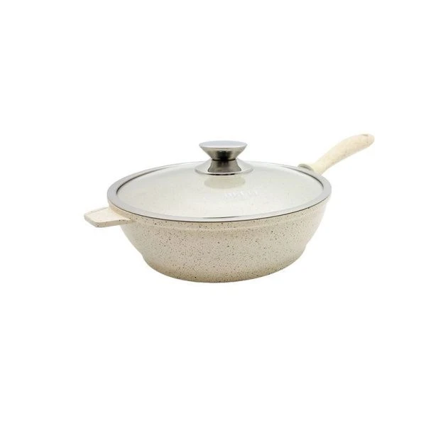 Сковорода 28см 4л алюминий АП гранит CREAM DL-21628 (6)