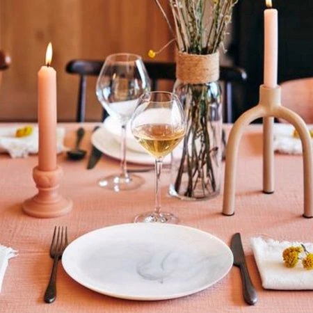 Тарелка мелкая 19см стеклокерамика ДИВАЛИ МАРБЛ БЕЛЫЙ десертная Q8815 (24)