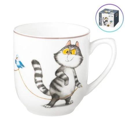 Кружка 400мл фарфор СЧАСТЬЕ ЕСТЬ (24)