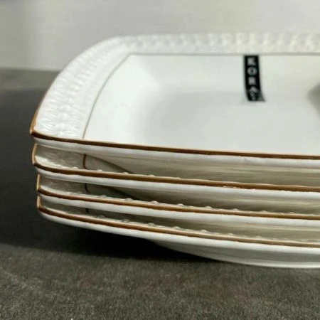 Тарелка глубокая 1130мл 23см керамика СНЕЖНАЯ КОРОЛЕВА квадрат S223723-A (6/24)