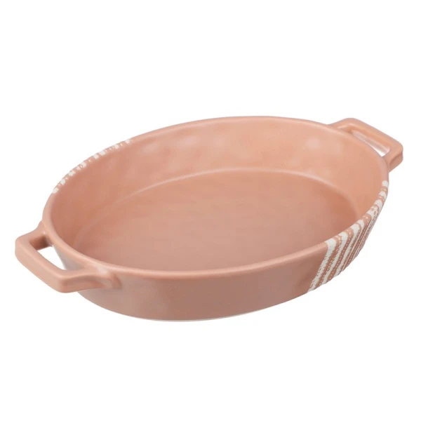 Форма для запекания 1,1л керамика овальная с ручками 31*20,5*5см бежевая (6)