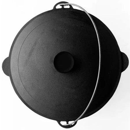 Казан чугун 12л с алюминиевой крышкой 40см татарский Туризм (1)