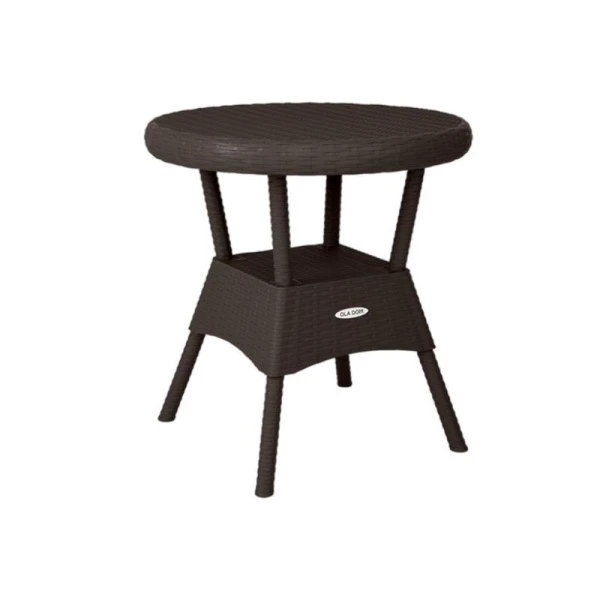 Стол круглый 70см h72см пластик Rattan Ola Dom коричневый (1) Стол круглый 70см h72см пластик Rattan Ola Dom коричневый (1)