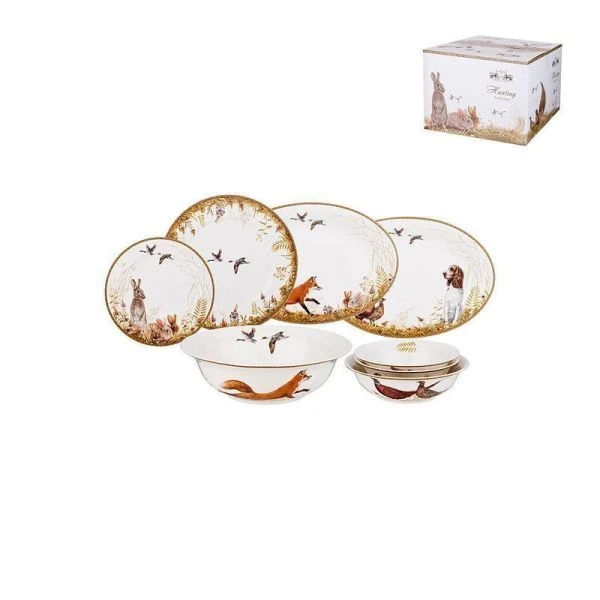 Столовый набор 23пр фарфор ОХОТА (2)