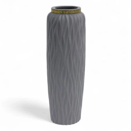 Ваза для сухоцветов 60см керамика серая JC-15997 (8)