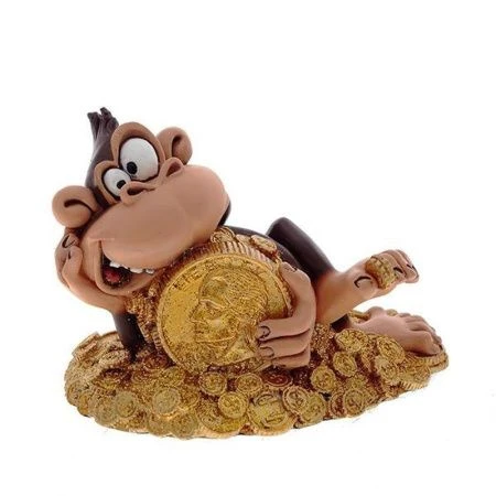 Фигурка Обезьяна. Не в деньгах счастье!, полистоун 11,3*7*8см
