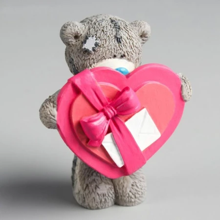 Фигурка Медвежонок Me to you с сердцем-коробкой полистоун 6,5*7см 4518170