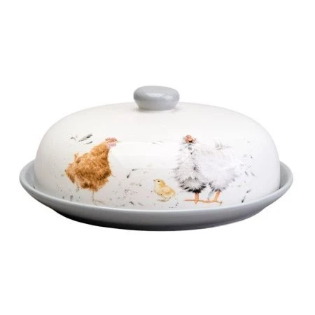 Блюдо для блинов 23,5*10см керамика FUNNY HENS (12)