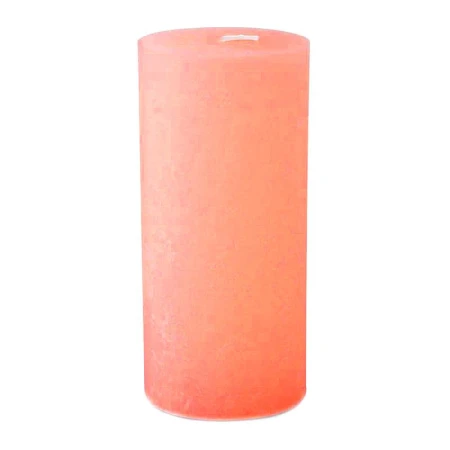 Свеча парафин цилиндрическая d5см h12см лососевый (12)