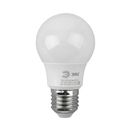 Лампа светодиодная стекло ЭРА LED smd A55-8w-827-E27 R  (теплый свет) (50/100)