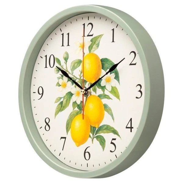 Часы настенные 30см пластик РУБИН Лимоны (10)