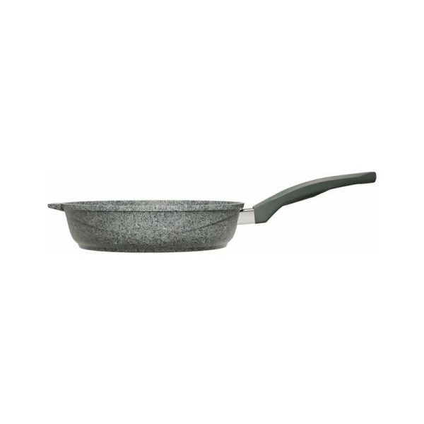 Сковорода 22см алюминий АП PREMIUM GREY с несъемной ручкой стекл.крышка (10)