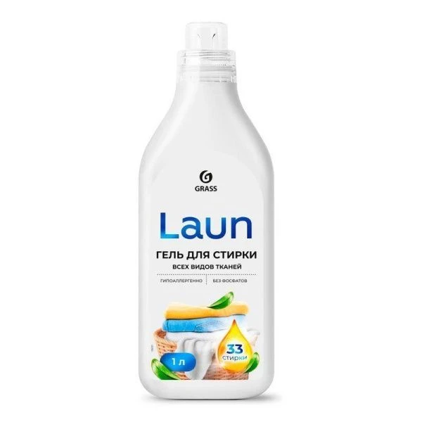 Гель для стирки всех видов тканей 1л Laun (8) 126121