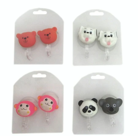 Набор крючков пластик 2шт. на присосках микс 7*4*4см (300)