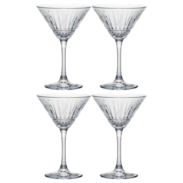 Бокалы для мартини набор 4шт 220мл стекло ЭЛИЗИЯ (4)
