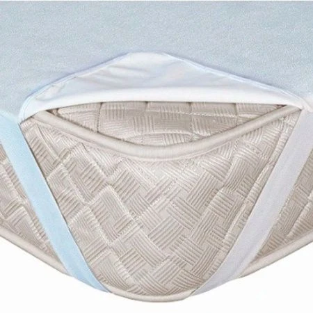 Наматрасник 180*200см водонепроницаемый с резинками по углам (махра, 100% хлопок) в сум. (5)