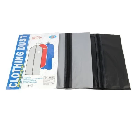 Чехол для одежды спанбонд 60*137см СЕРЫЙ И ЧЕРНЫЙ JC-4185/XFT-21807 (240)