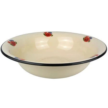 Таз 10л эмаль круглый слон.кость с рис. 43004-222/4 (6)