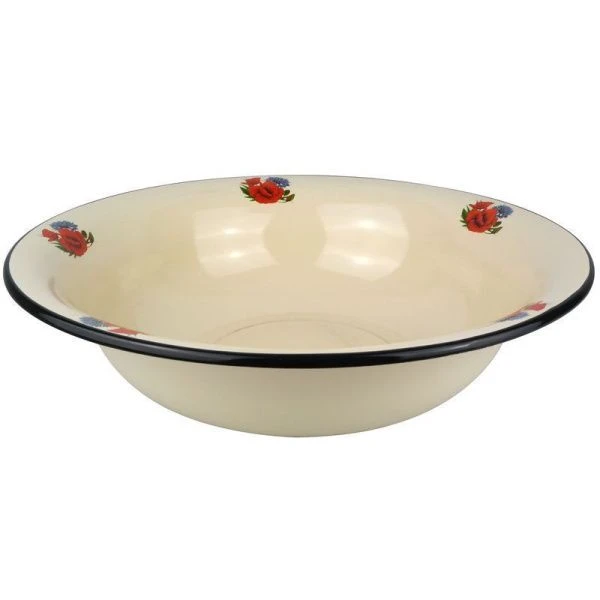 Таз 10л эмаль круглый слон.кость с рис. 43004-222/4 (6)