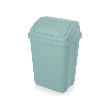Контейнер для мусора 10л 255*205*375мм пластик Ultra серо-голубой с подвижной крышкой (24)