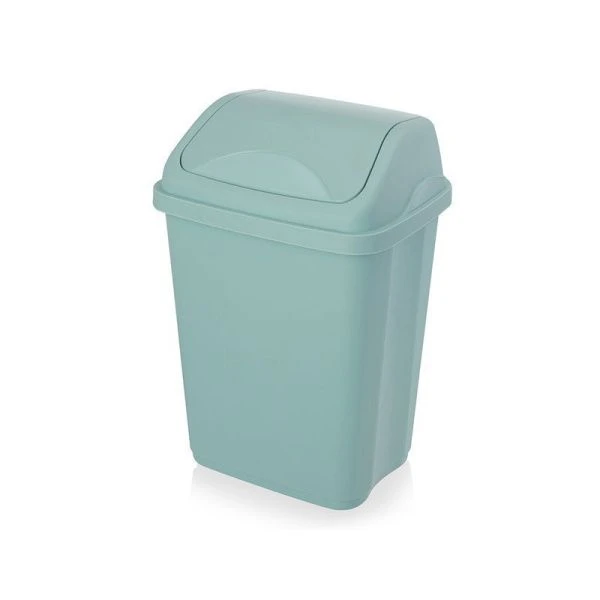 Контейнер для мусора 10л 255*205*375мм пластик Ultra серо-голубой с подвижной крышкой (24)