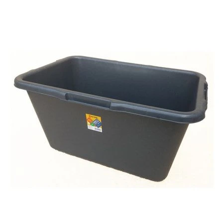 Таз 40л пластик строительный черный прямоугольный (1)