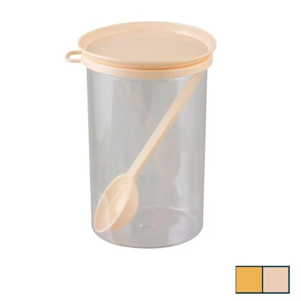 Банка для сыпучих продуктов 750мл 95*95*145мм пластик с ложкой (50) Банка для сыпучих продуктов 750мл 95*95*145мм пластик с ложкой (50)