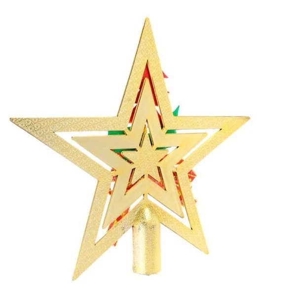 Украшение декоративное макушка на елку, 18 см пластик, , арт 1 СНОУ БУМ