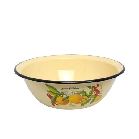Миска 3,5л эмаль ФРУКТОВАЯ ФАНТАЗИЯ кремовый С-0313/4км (10)