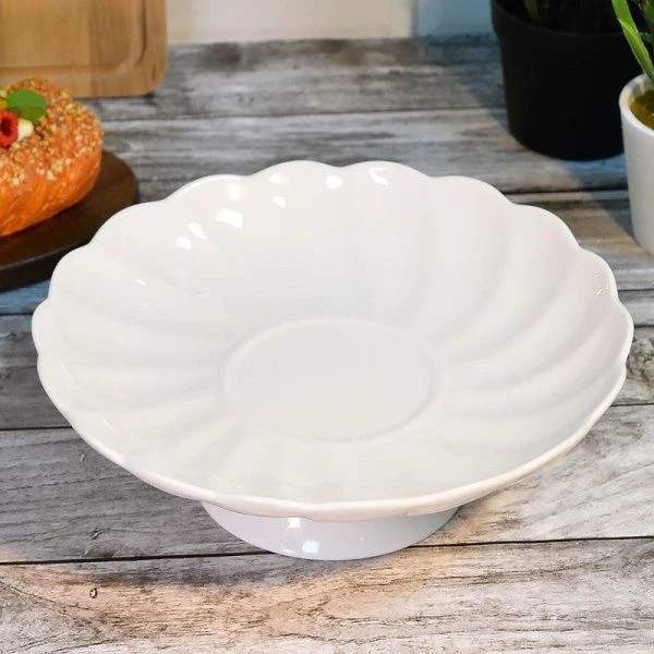 Фруктовница на ножке фарфор 25,4см (4)