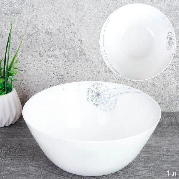 Салатник 1000мл 20см стеклокерамика ОДУВАНЧИК LYGW70 (2028) (48)