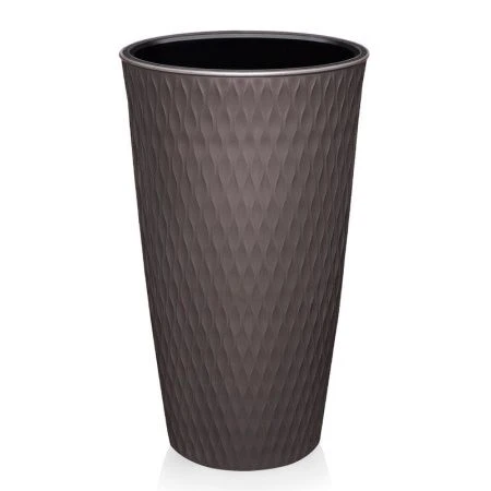 Кашпо 30л пластик Kerama серо-коричневый (4)
