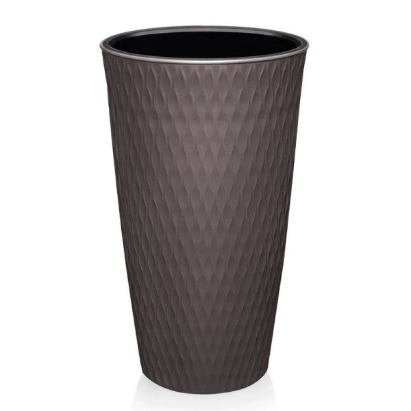 Кашпо 30л пластик Kerama серо-коричневый (4)