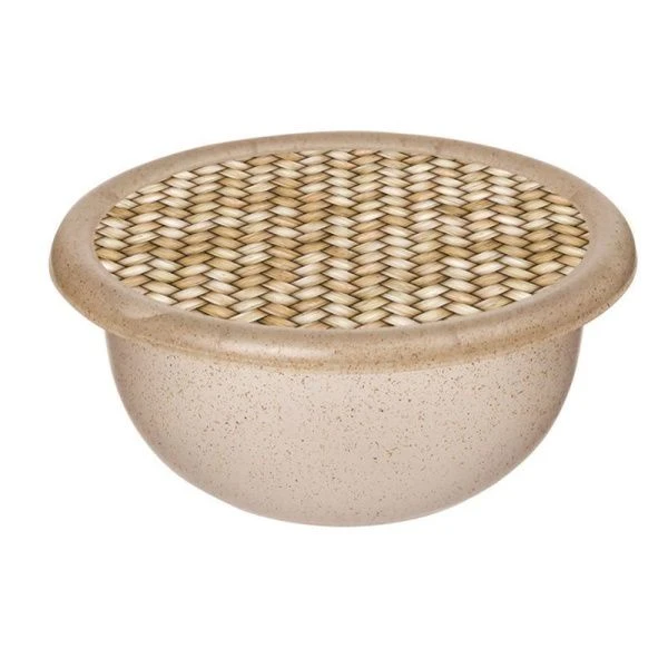 Миска 1,2л пластик Palermo с крышкой бесцветный флэк (18) 221116301/02