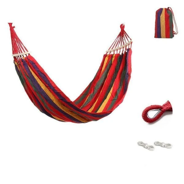 Гамак тканевый с перекладиной (мax 150кг) 200*80см РК-008 (50)