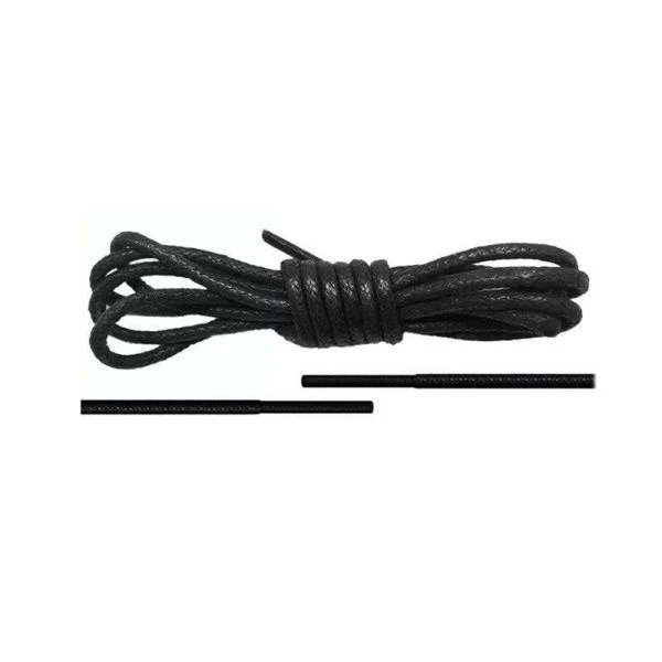 Шнурки вощеные круглые 60см d2мм (пара) черные (250)