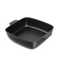 Жаровня квадратная 2л алюминий АП ГРАНИТ BLACK стекл.крышка 24*24см (6)