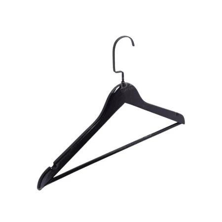 Вешалка-плечики дерево 45см черная, цвет крючка черная 302(Ч) (120)