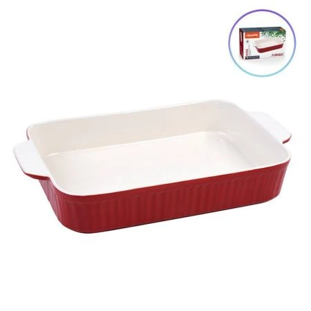 Форма для запекания керам. 25,5*15,5*5см прямоуг. Flamenco крас. ТМ Appetite CG-F2357-FL (12)